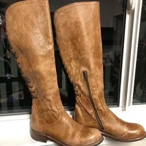 BED|STU | Shoes | Gorgeous Bed Stu Tan Boots Lace Up Back Complements ...